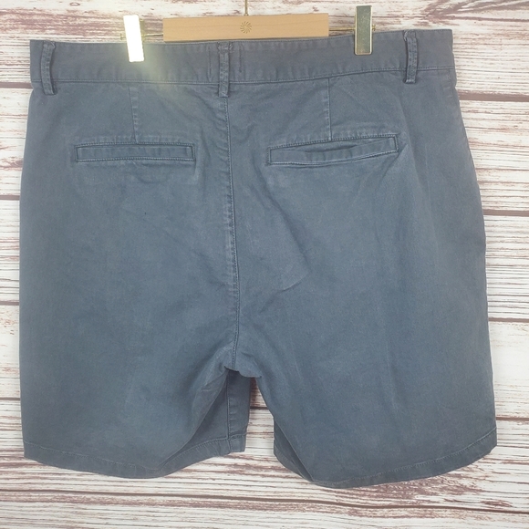 Flint And Tinder Size 36 Mens 365 Charcoal Grey Chino Khaki Shorts - Picture 6 of 9